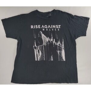 Rise Against "Wolves" Album Tour Concert Black Tultex‎ Shirt Men's Sz XL Rare!